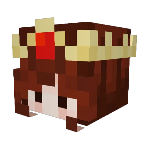 bibiuh Minecraft avatar head, 3D render