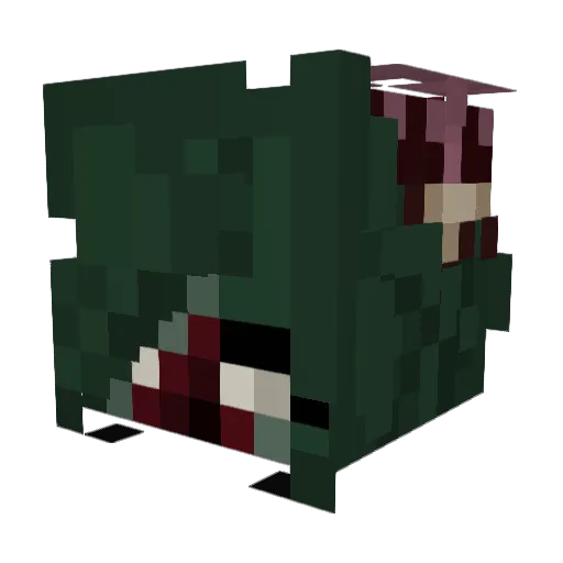 bibiyaaa Minecraft avatar head, 3D render