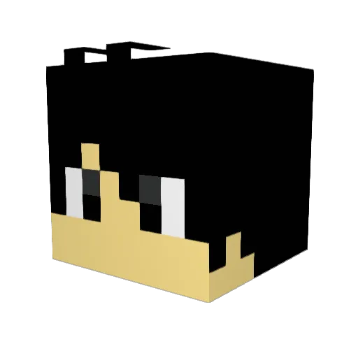 bibounce Minecraft avatar head, 3D render