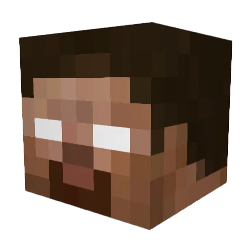 bicboss Minecraft avatar head, 3D render