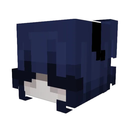bicca Minecraft avatar head, 3D render