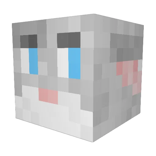 bichbun Minecraft avatar head, 3D render