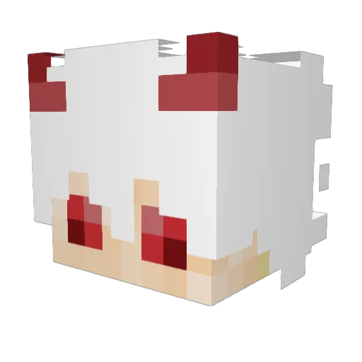bicpie Minecraft avatar head, 3D render