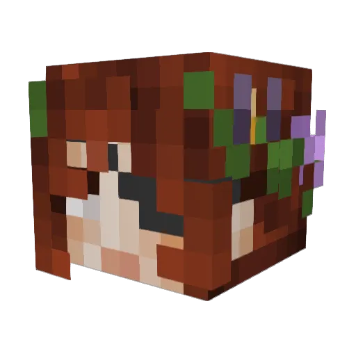 bicsglueio Minecraft avatar head, 3D render