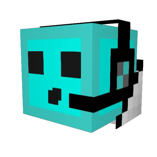 bidiboop Minecraft avatar head, 3D render