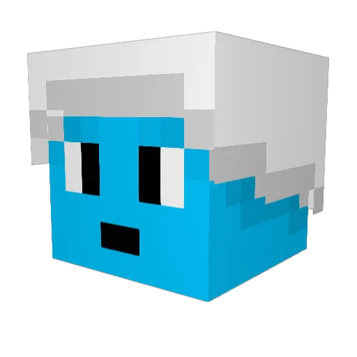 bidookaiser Minecraft avatar head, 3D render