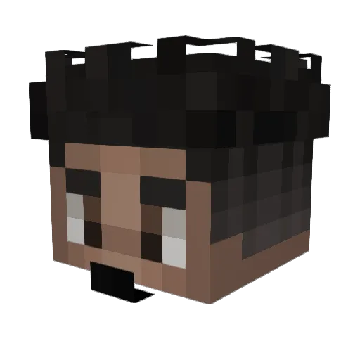 bieelbtt Minecraft avatar head, 3D render