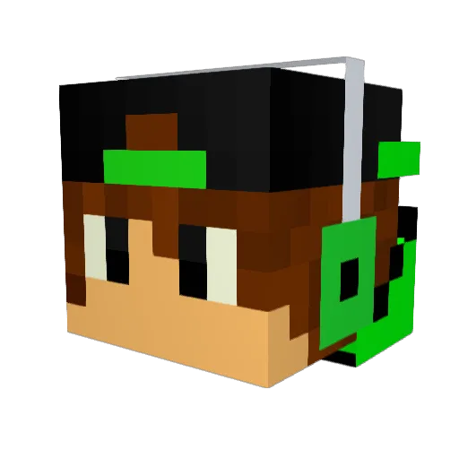 biel_maia Minecraft avatar head, 3D render