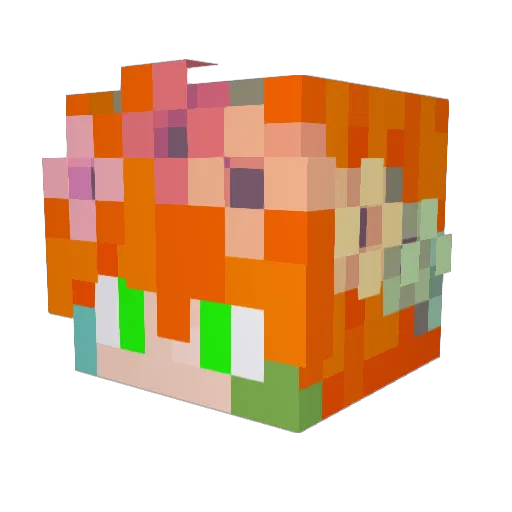 bielenda_ Minecraft avatar head, 3D render