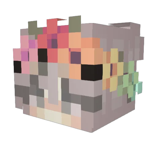 bielgotixw Minecraft avatar head, 3D render
