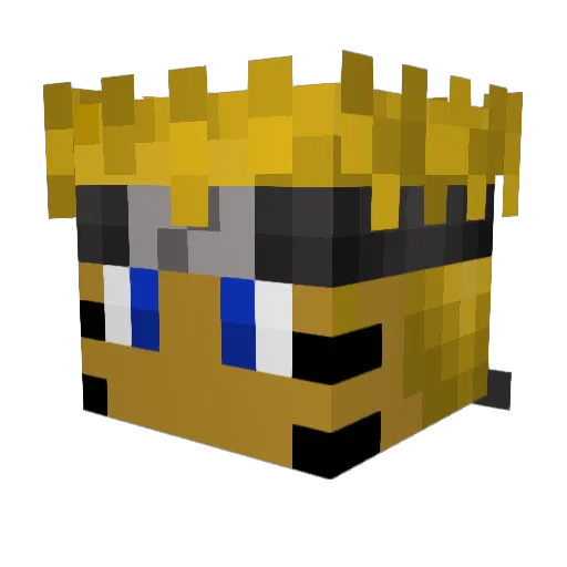 bielus Minecraft avatar head, 3D render