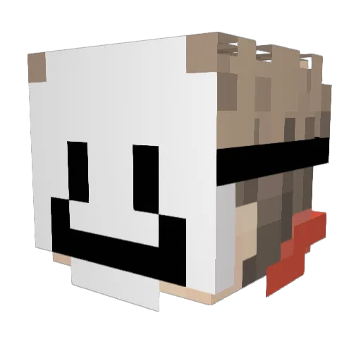bierbada_4 Minecraft avatar head, 3D render