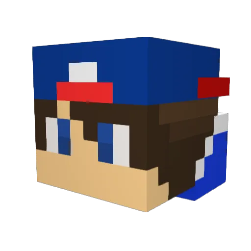 biermaster Minecraft avatar head, 3D render