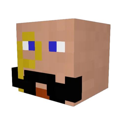 biftek Minecraft avatar head, 3D render