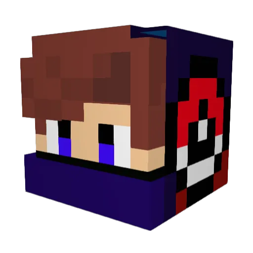 big0llie Minecraft avatar head, 3D render