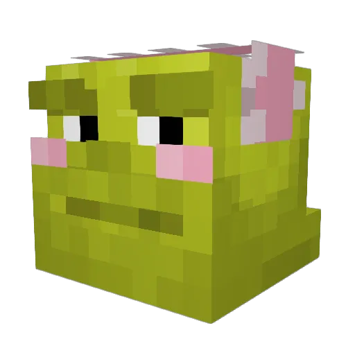 bigATlol Minecraft avatar head, 3D render