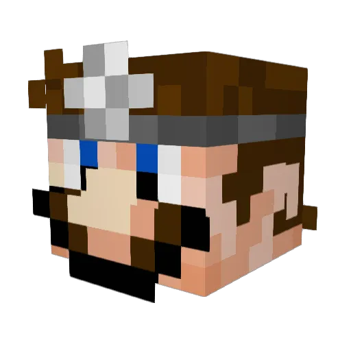 bigGmar Minecraft avatar head, 3D render