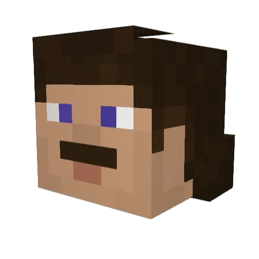 bigJarak Minecraft avatar head, 3D render