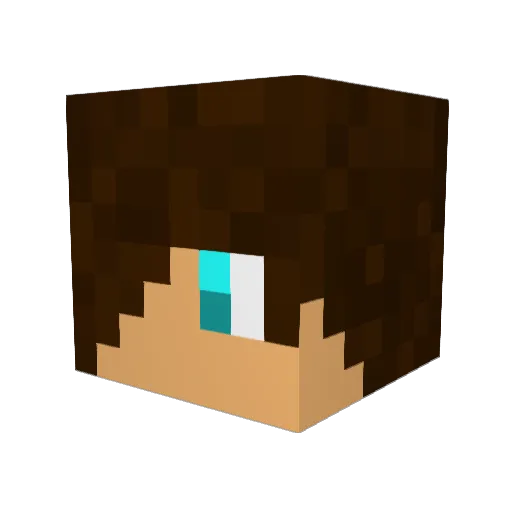 bigM37gh Minecraft avatar head, 3D render