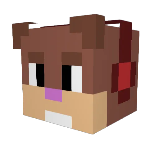 bigN4TE Minecraft avatar head, 3D render