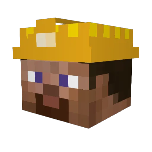bigWhiteBooty Minecraft avatar head, 3D render