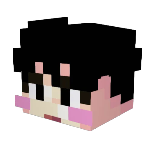 big_4 Minecraft avatar head, 3D render