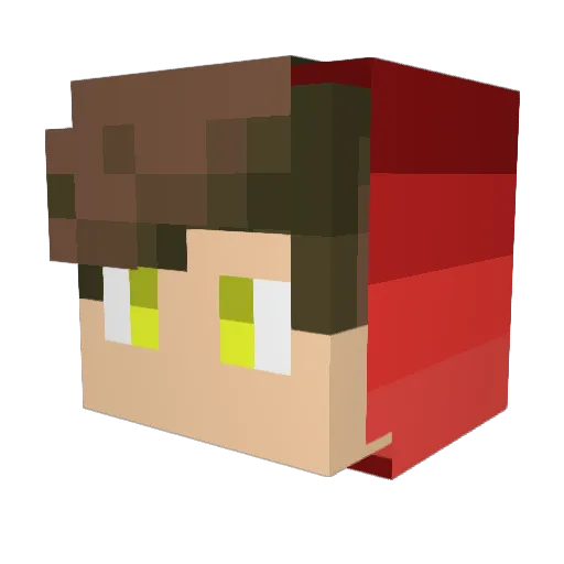 big_Bi3lzimm Minecraft avatar head, 3D render