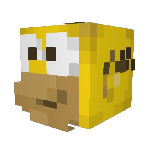 big____gamer Minecraft avatar head, 3D render