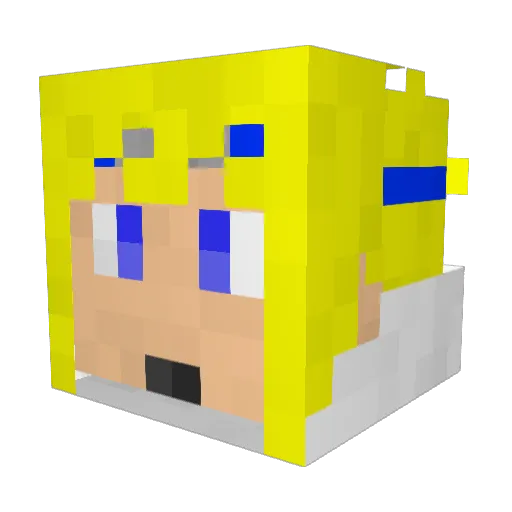 big_bag Minecraft avatar head, 3D render
