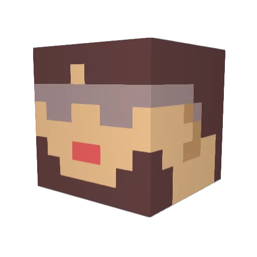 big_bang55 Minecraft avatar head, 3D render