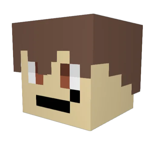 big_boy_play Minecraft avatar head, 3D render
