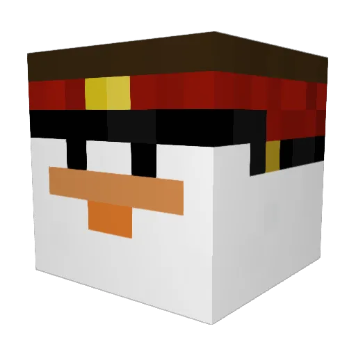 big_nanna Minecraft avatar head, 3D render