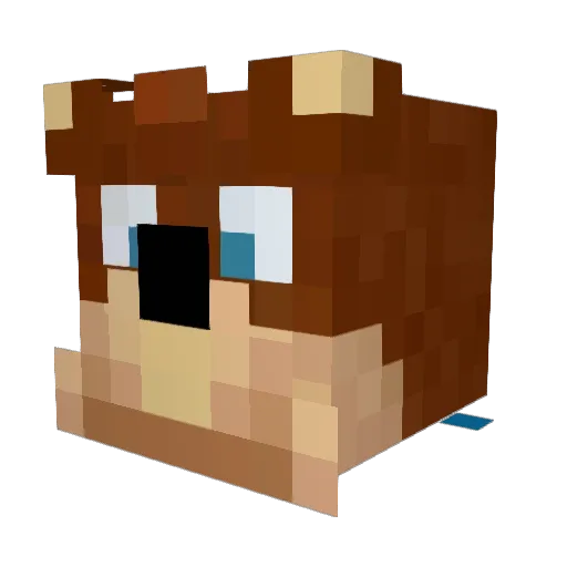 big_wet_joe Minecraft avatar head, 3D render