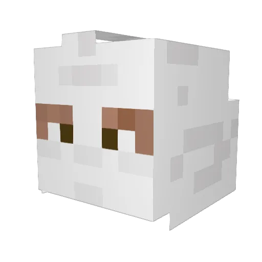 bigaarrond Minecraft avatar head, 3D render