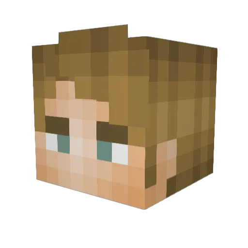 bigaidanEXE Minecraft avatar head, 3D render