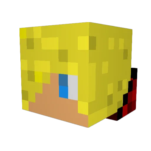 bigalary Minecraft avatar head, 3D render