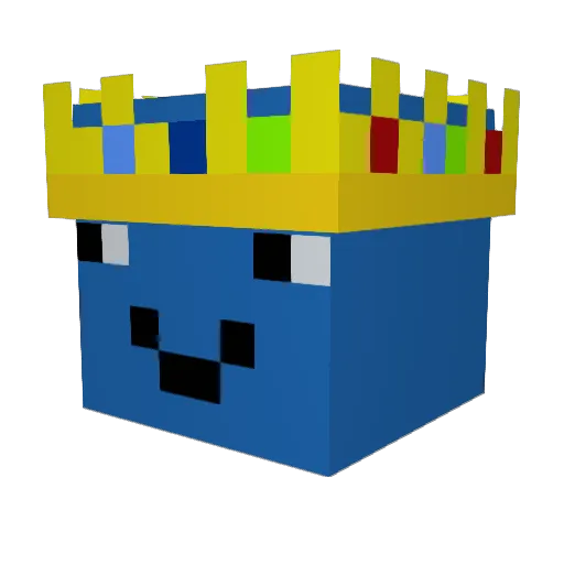 bigalish Minecraft avatar head, 3D render