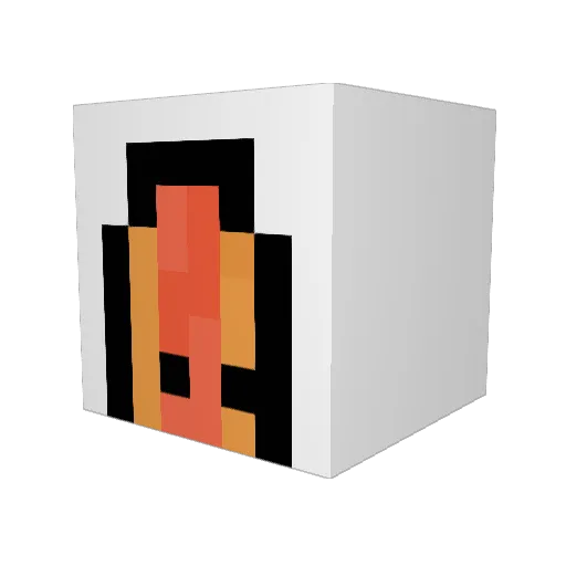 bigbacks Minecraft avatar head, 3D render