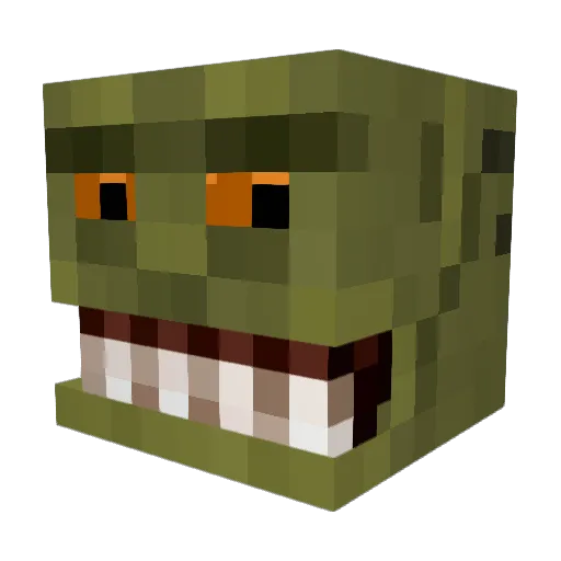 bigbadbooknerd Minecraft avatar head, 3D render