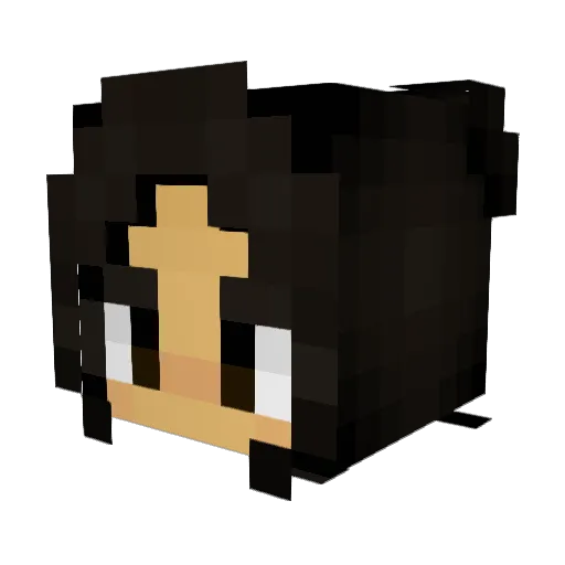 bigbadtiddies Minecraft avatar head, 3D render