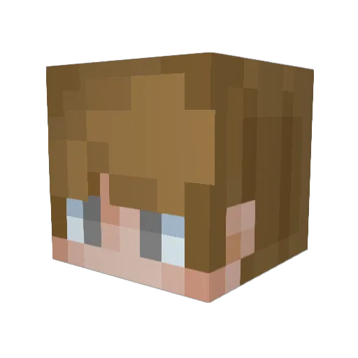 bigbaldbritish Minecraft avatar head, 3D render