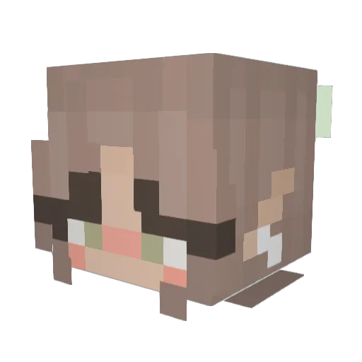 bigballergwen Minecraft avatar head, 3D render
