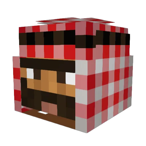 bigballz666 Minecraft avatar head, 3D render