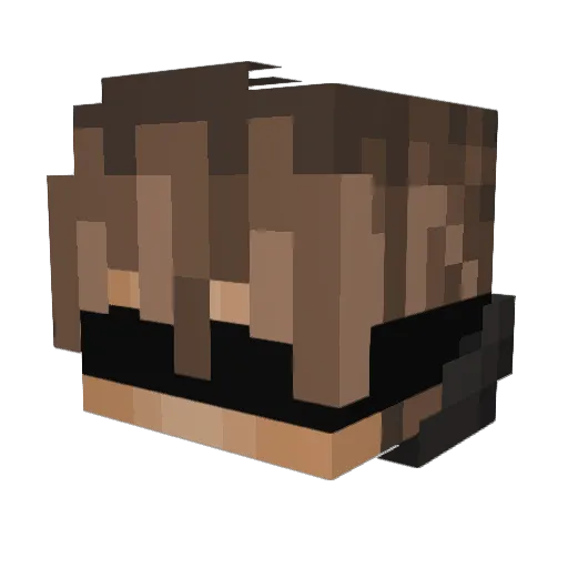 bigbands Minecraft avatar head, 3D render