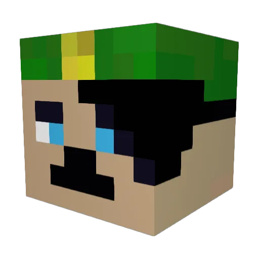 bigbedbear Minecraft avatar head, 3D render