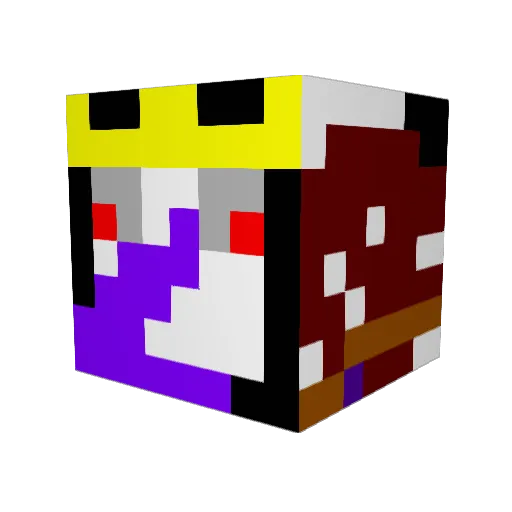 bigbigchaser Minecraft avatar head, 3D render