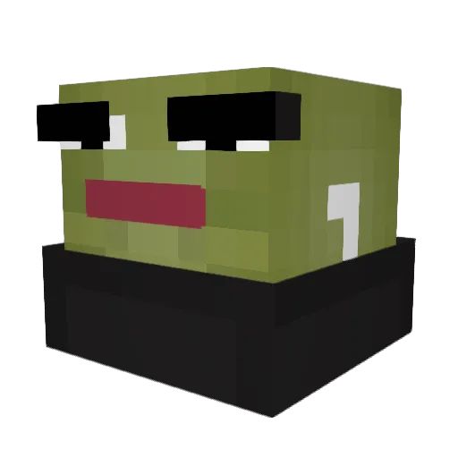 bigbon2003 Minecraft avatar head, 3D render
