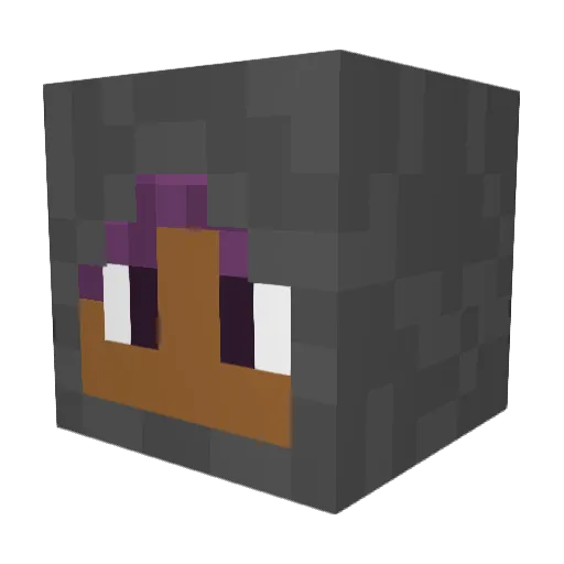 bigbootyiverson Minecraft avatar head, 3D render
