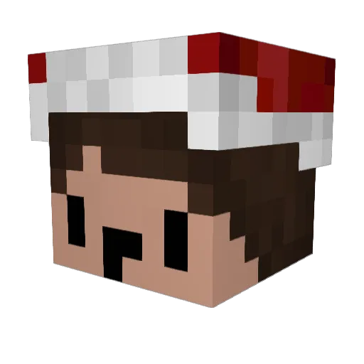 bigbos2xd Minecraft avatar head, 3D render