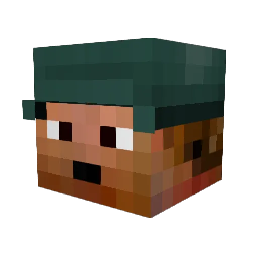 bigbrasco Minecraft avatar head, 3D render